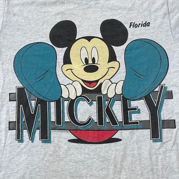 Vintage Mickey Mouse Cartoon Florida Graphic Comic Disney 1990s Tee Tshirt - Picture 2 of 6